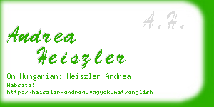 andrea heiszler business card